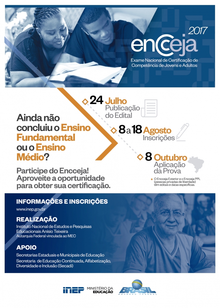 Conheça: Encceja - Exame Nacional para Certificação de Competências de Jovens e Adultos