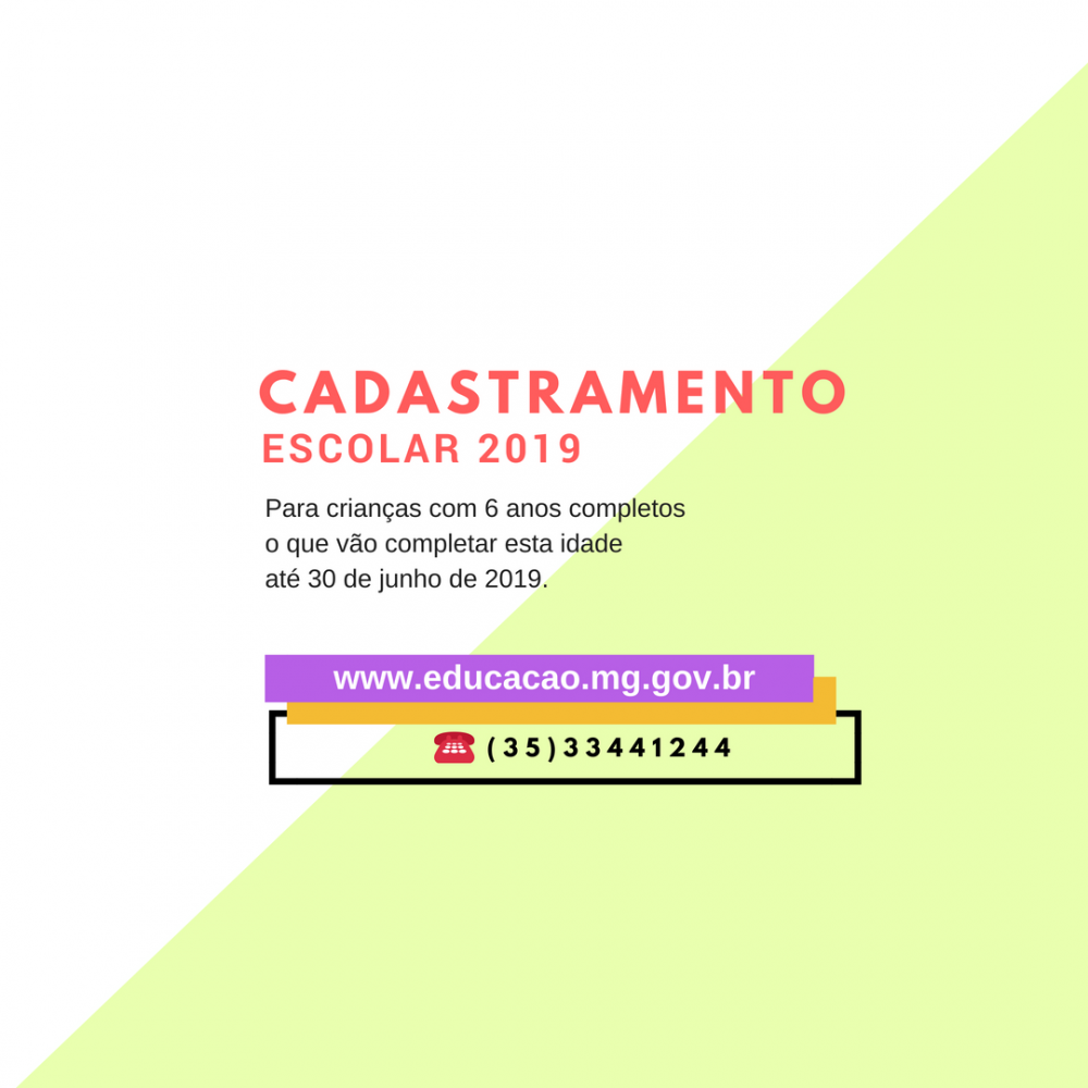 Cadastramento Escolar 2019