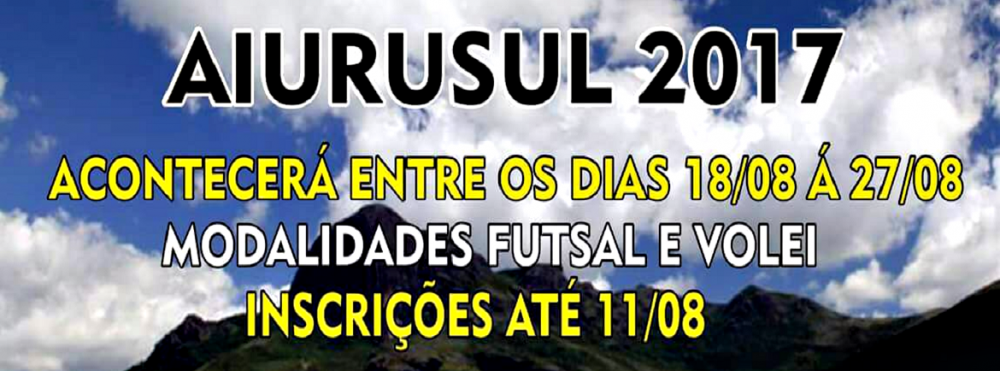 Aiurusul 2017 - 1º Jogos Abertos