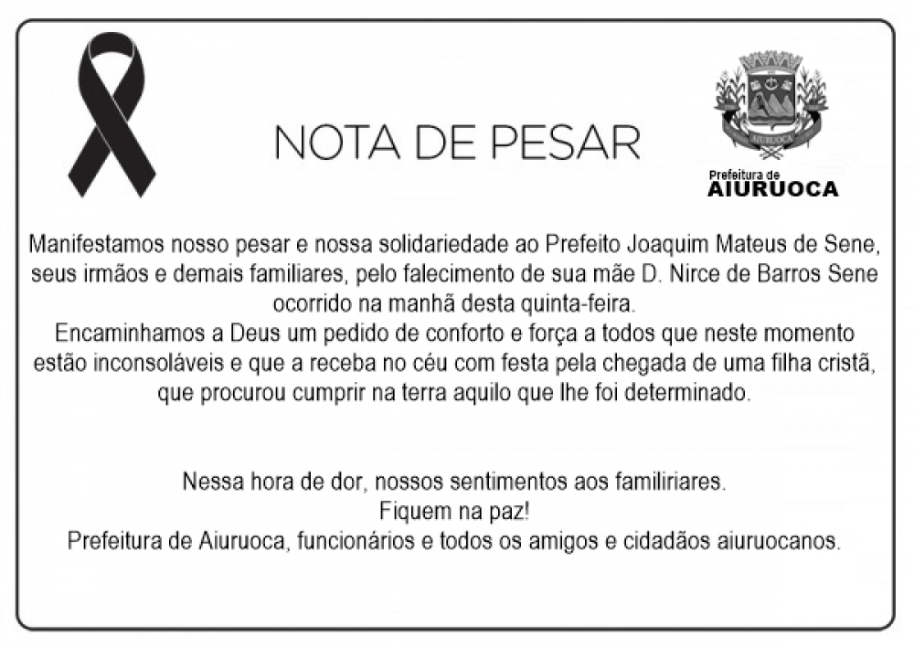 Nota de Pesar