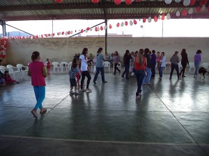 Mães participando do projeto