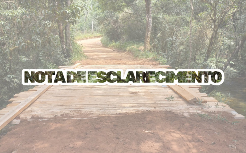 Governo Municipal esclarece sobre verba para construção de ponte no bairro da Pedra.