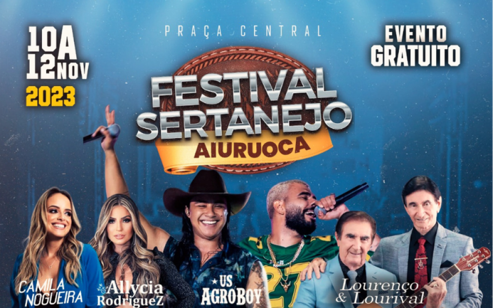 Aiuruoca recebe grandes nomes da música sertaneja no Festival Sertanejo 2023.