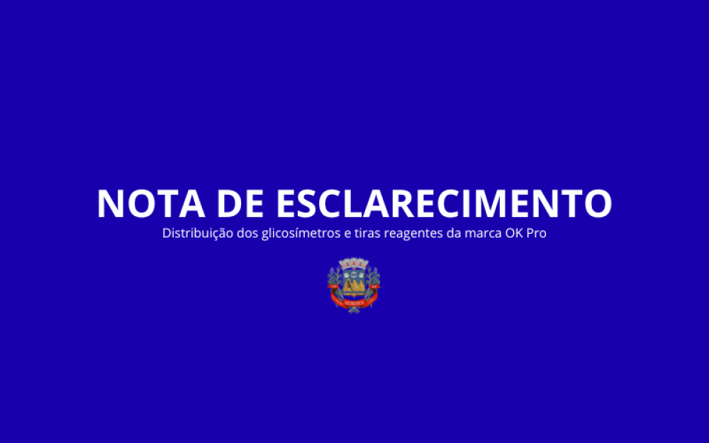 Município suspende distribuição de glicosímetros e tiras reagentes do SUS.