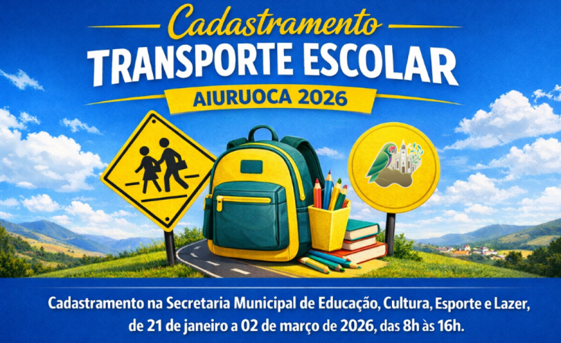 Cadastramento de estudantes para o Transporte Universitário Gratuito 2026.