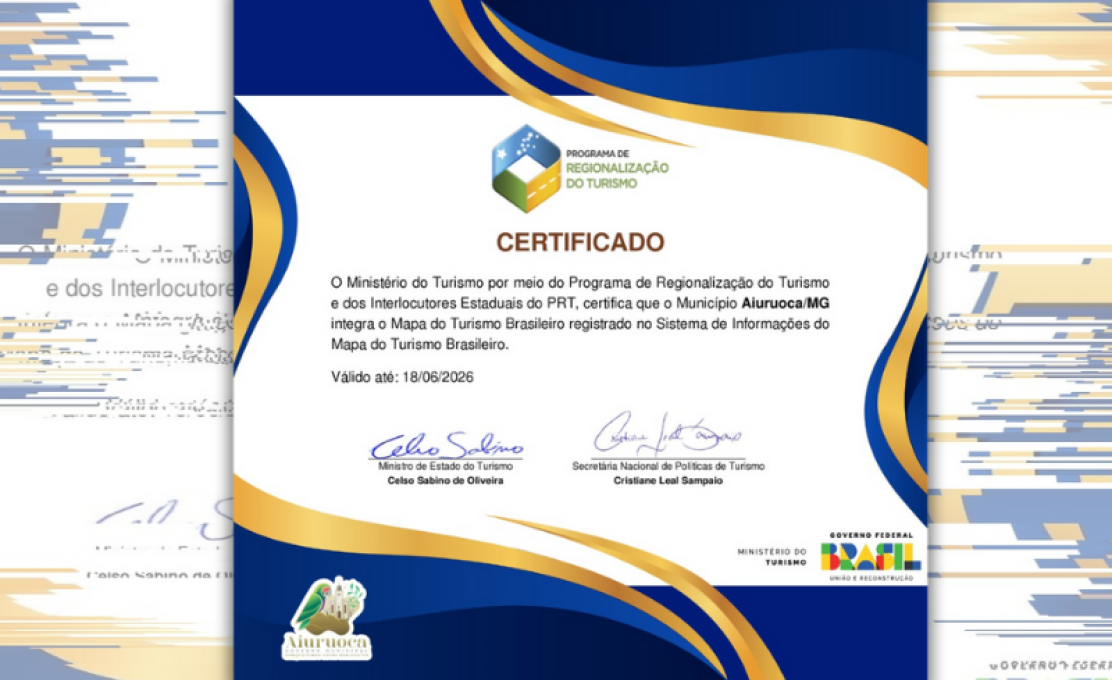 Município de Aiuruoca comemora a entrada no Mapa do Turismo Brasileiro.