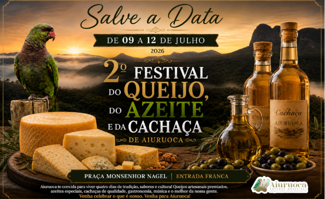 2º Festival do Queijo, do Azeite e da Cachaça de Aiuruoca já tem data marcada.
